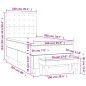 vidaXL Cama box spring con colchón cuero sintético negro 100x200 cm vidaXL Cama box spring con colchón cuero sintético negro 100x200 cm