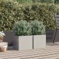 vidaXL Jardineras 2 unidades acero inoxidable plateado 32x30x29 cm vidaXL Jardineras 2 unidades acero inoxidable plateado 32x30x29 cm