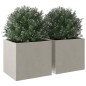 vidaXL Jardineras 2 unidades acero inoxidable plateado 32x30x29 cm vidaXL Jardineras 2 unidades acero inoxidable plateado 32x30x29 cm
