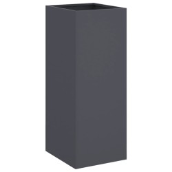 vidaXL Jardinera de acero laminado en frío antracita 32x27,5x75 cm