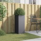 vidaXL Jardinera de acero laminado en frío antracita 32x27,5x75 cm vidaXL Jardinera de acero laminado en frío antracita 32x27,5x75 cm
