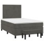 vidaXL Cama box spring con colchón terciopelo gris oscuro 120x200 cm