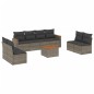 vidaXL Set de muebles de jardín 9 pzas y cojines ratán sintético gris vidaXL Set de muebles de jardín 9 pzas y cojines ratán sintético gris