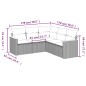 vidaXL Set de muebles de jardín 5 pzas y cojines ratán sintético negro vidaXL Set de muebles de jardín 5 pzas y cojines ratán sintético negro