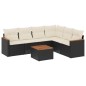 vidaXL Set de comedor de jardín 7 pzas y cojines ratán sintético negro vidaXL Set de comedor de jardín 7 pzas y cojines ratán sintético negro