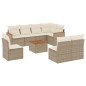 vidaXL Set de sofás de jardín 9 pzas con cojines ratán sintético beige vidaXL Set de sofás de jardín 9 pzas con cojines ratán sintético beige