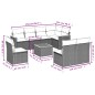 vidaXL Set de muebles de jardín 9 pzas y cojines ratán sintético gris