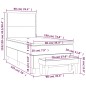 vidaXL Cama box spring con colchón terciopelo gris oscuro 90x190 cm vidaXL Cama box spring con colchón terciopelo gris oscuro 90x190 cm