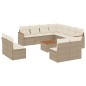 vidaXL Set de sofás de jardín 12 pzas y cojines ratán sintético marrón vidaXL Set de sofás de jardín 12 pzas y cojines ratán sintético marrón