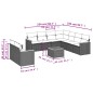 vidaXL Set de sofás de jardín 10 pzas con cojines ratán sintético gris vidaXL Set de sofás de jardín 10 pzas con cojines ratán sintético gris