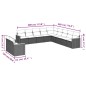 vidaXL Set de sofás de jardín 11pzas con cojines ratán sintético beige vidaXL Set de sofás de jardín 11pzas con cojines ratán sintético beige