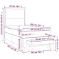 vidaXL Cama box spring con colchón terciopelo gris claro 90x190 cm vidaXL Cama box spring con colchón terciopelo gris claro 90x190 cm