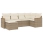 vidaXL Juego de sofás jardín con cojines 6 pzas ratán sintético beige vidaXL Juego de sofás jardín con cojines 6 pzas ratán sintético beige