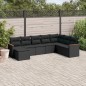 vidaXL Set de sofás de jardín 8 piezas y cojines ratán sintético negro vidaXL Set de sofás de jardín 8 piezas y cojines ratán sintético negro