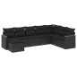 vidaXL Set de sofás de jardín 8 piezas y cojines ratán sintético negro vidaXL Set de sofás de jardín 8 piezas y cojines ratán sintético negro