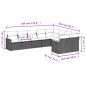 vidaXL Set de sofás de jardín 8 piezas y cojines ratán sintético negro vidaXL Set de sofás de jardín 8 piezas y cojines ratán sintético negro