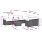 vidaXL Set de sofás de jardín 10 pzas cojines ratán sintético negro vidaXL Set de sofás de jardín 10 pzas cojines ratán sintético negro