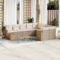 vidaXL Juego de sofás jardín con cojines beige 10 pzas ratán sintético vidaXL Juego de sofás jardín con cojines beige 10 pzas ratán sintético