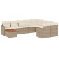 vidaXL Juego de sofás jardín con cojines beige 10 pzas ratán sintético vidaXL Juego de sofás jardín con cojines beige 10 pzas ratán sintético