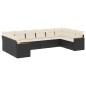 vidaXL Set de sofás de jardín 10 pzas cojines ratán sintético negro vidaXL Set de sofás de jardín 10 pzas cojines ratán sintético negro