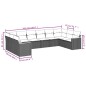 vidaXL Set de sofás de jardín 10 pzas cojines ratán sintético negro vidaXL Set de sofás de jardín 10 pzas cojines ratán sintético negro