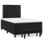 vidaXL Cama box spring con colchón terciopelo negro 120x200 cm vidaXL Cama box spring con colchón terciopelo negro 120x200 cm