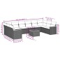 vidaXL Set de sofás de jardín 11 pzas y cojines ratán sintético negro vidaXL Set de sofás de jardín 11 pzas y cojines ratán sintético negro