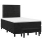 vidaXL Cama box spring con colchón terciopelo negro 120x200 cm vidaXL Cama box spring con colchón terciopelo negro 120x200 cm