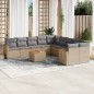 vidaXL Juego de sofás jardín con cojines beige mezcla 11 pzas ratán PE vidaXL Juego de sofás jardín con cojines beige mezcla 11 pzas ratán PE