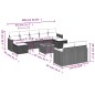 vidaXL Set de sofás de jardín 10 pzas cojines ratán sintético negro vidaXL Set de sofás de jardín 10 pzas cojines ratán sintético negro