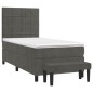 vidaXL Cama box spring con colchón terciopelo gris oscuro 80x200 cm vidaXL Cama box spring con colchón terciopelo gris oscuro 80x200 cm