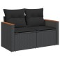 vidaXL Set de sofás de jardín 11 pzas y cojines ratán sintético negro vidaXL Set de sofás de jardín 11 pzas y cojines ratán sintético negro
