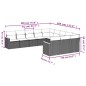 vidaXL Set de sofás de jardín 11 pzas y cojines ratán sintético negro vidaXL Set de sofás de jardín 11 pzas y cojines ratán sintético negro