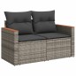 vidaXL Set de sofás de jardín 11 pzas y cojines ratán sintético gris vidaXL Set de sofás de jardín 11 pzas y cojines ratán sintético gris