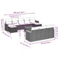 vidaXL Set de sofás de jardín 11 pzas y cojines ratán sintético gris vidaXL Set de sofás de jardín 11 pzas y cojines ratán sintético gris