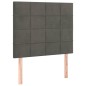 vidaXL Cama box spring con colchón terciopelo gris oscuro 80x200 cm vidaXL Cama box spring con colchón terciopelo gris oscuro 80x200 cm