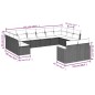 vidaXL Set de sofás de jardín 12 pzas con cojines ratán sintético gris vidaXL Set de sofás de jardín 12 pzas con cojines ratán sintético gris