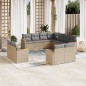 vidaXL Juego de sofás jardín con cojines beige mezcla 11 pzas ratán PE vidaXL Juego de sofás jardín con cojines beige mezcla 11 pzas ratán PE