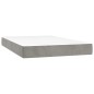 vidaXL Cama box spring con colchón terciopelo gris claro 120x200 cm vidaXL Cama box spring con colchón terciopelo gris claro 120x200 cm