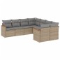 vidaXL Juego de sofás jardín con cojines beige mezcla 8 pzas ratán PE vidaXL Juego de sofás jardín con cojines beige mezcla 8 pzas ratán PE