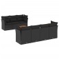 vidaXL Set de sofás de jardín 6 piezas y cojines ratán sintético negro vidaXL Set de sofás de jardín 6 piezas y cojines ratán sintético negro