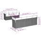 vidaXL Set de sofás de jardín 6 piezas y cojines ratán sintético negro vidaXL Set de sofás de jardín 6 piezas y cojines ratán sintético negro