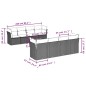 vidaXL Set de sofás de jardín 8 piezas y cojines ratán sintético negro vidaXL Set de sofás de jardín 8 piezas y cojines ratán sintético negro