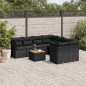 vidaXL Set de sofás de jardín 8 piezas y cojines ratán sintético negro vidaXL Set de sofás de jardín 8 piezas y cojines ratán sintético negro