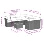 vidaXL Set de sofás de jardín 8 piezas y cojines ratán sintético negro vidaXL Set de sofás de jardín 8 piezas y cojines ratán sintético negro