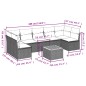 vidaXL Set de sofás de jardín 8 piezas y cojines ratán sintético negro vidaXL Set de sofás de jardín 8 piezas y cojines ratán sintético negro