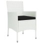 vidaXL Set comedor de jardín 7 pzas con cojines ratán sintético blanco vidaXL Set comedor de jardín 7 pzas con cojines ratán sintético blanco