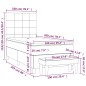vidaXL Cama box spring con colchón terciopelo gris claro 100x200 cm vidaXL Cama box spring con colchón terciopelo gris claro 100x200 cm