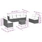 vidaXL Set de sofás de jardín 8 piezas y cojines ratán sintético negro vidaXL Set de sofás de jardín 8 piezas y cojines ratán sintético negro