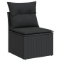vidaXL Set de muebles de jardín 5 pzas y cojines ratán sintético negro vidaXL Set de muebles de jardín 5 pzas y cojines ratán sintético negro